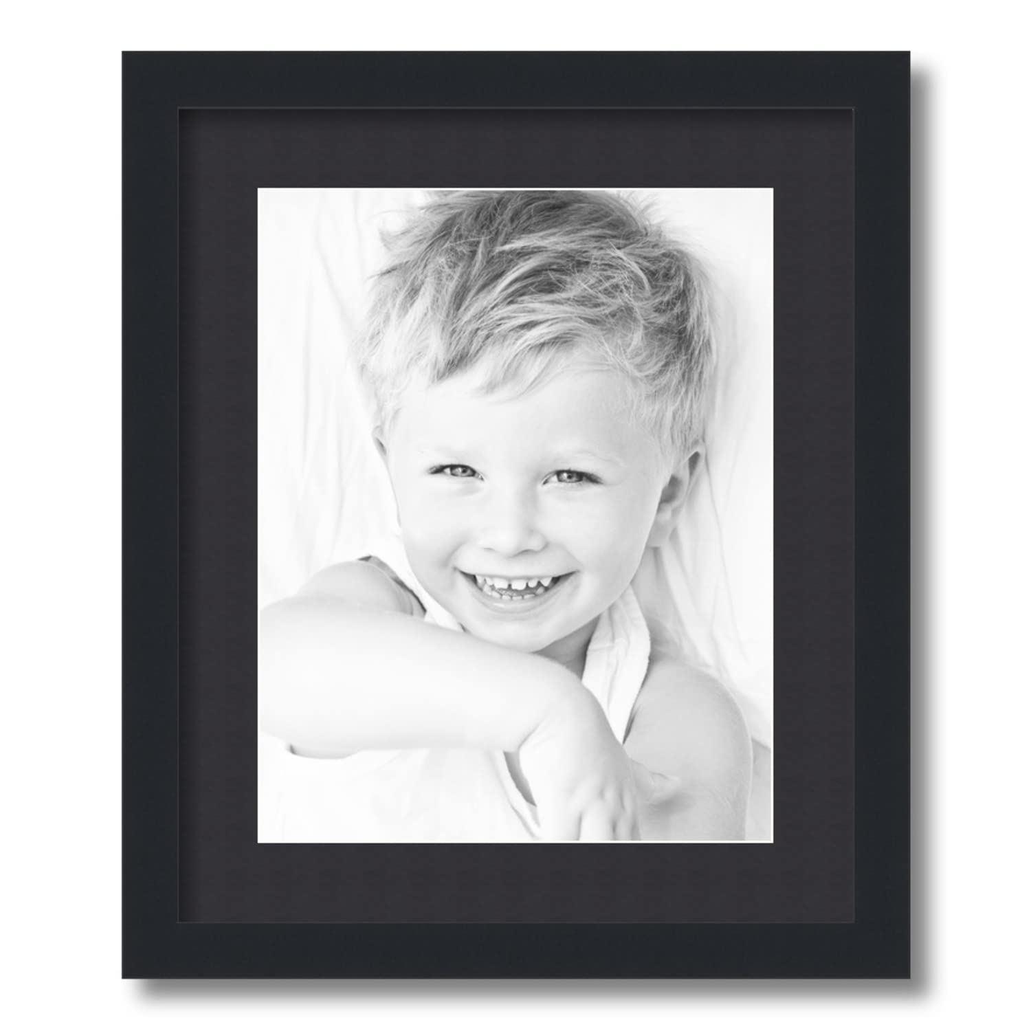 Amazon.com - ArtToFrames 11x14 inch Satin Black Picture Frame with